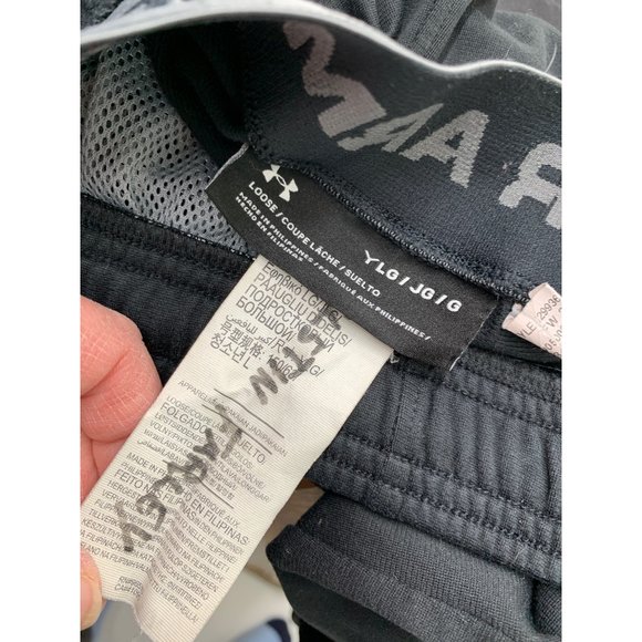 Under Armour Youth Kids LG Loose Black Gray STYLE 299365 Pockets - Picture 7 of 10